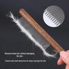 Solid Wood Pet Slicker Brush: Removes Loose Hair & Fleas, Suitable for Cats & Puppies, Durable Grooming Comb.