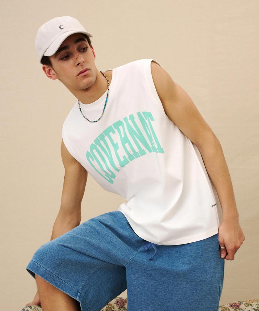 COVERNAT Cool Cotton Arch Logo Sleeveless Black