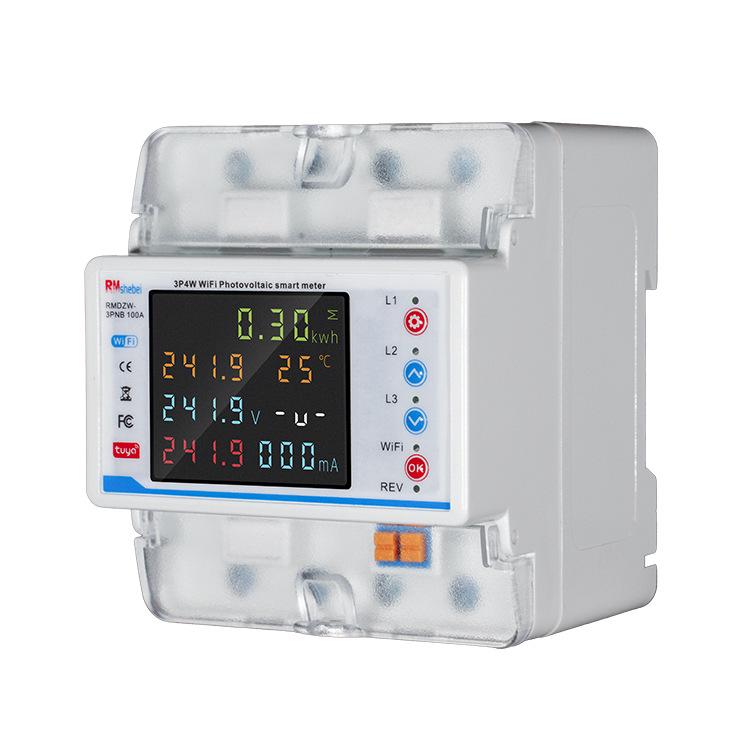 Graffiti WiFi Smart 3-Phase 4P Circuit Breaker with Color Screen and Remote Control (No Leakage Protection)