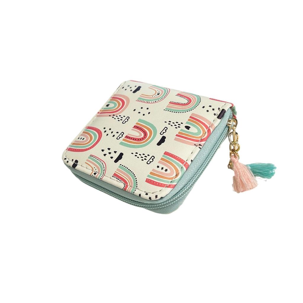 Cartoon children's bag short zipper small wallet cute rainbow change bag