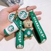 Roztomilý kreslený klíčenka na hrnek mléčného čaje Starbucks Silikonové přívěsky medvídka