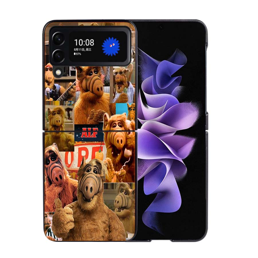 Alf TV Series Phone Case For Samsung Z Flip 7 6 5G Galaxy Z Flip4 Z Flip5 Z Flip3 Coque Black Hard PC Shell Protective Cover