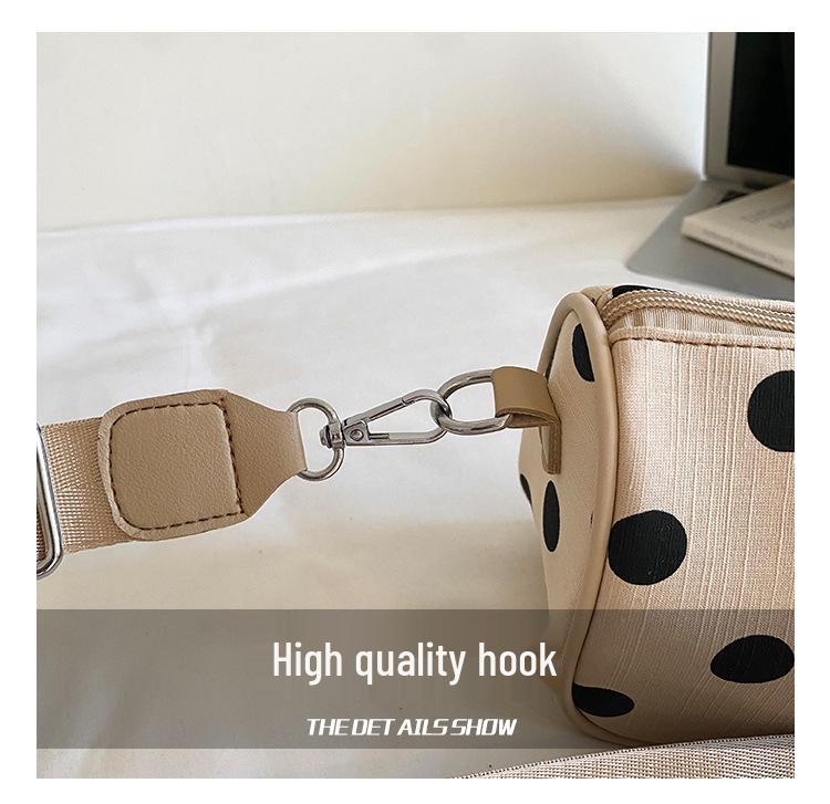 2026 Summer Lightweight Polka Dot Square Shoulder Bag - Stylish & Simple Design