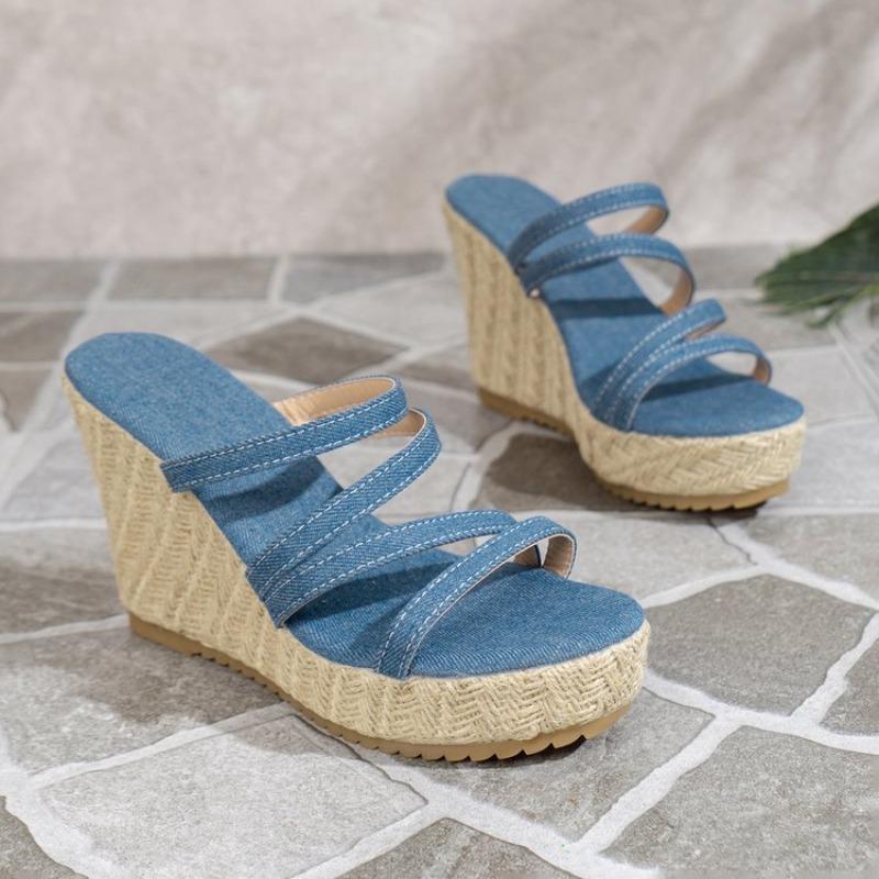 Shoes for Women Plus Size Summer Fashion Platform Wedges Peep Toe Sandals Casual Non-slip Beach Footwear Women Sandals 36-42