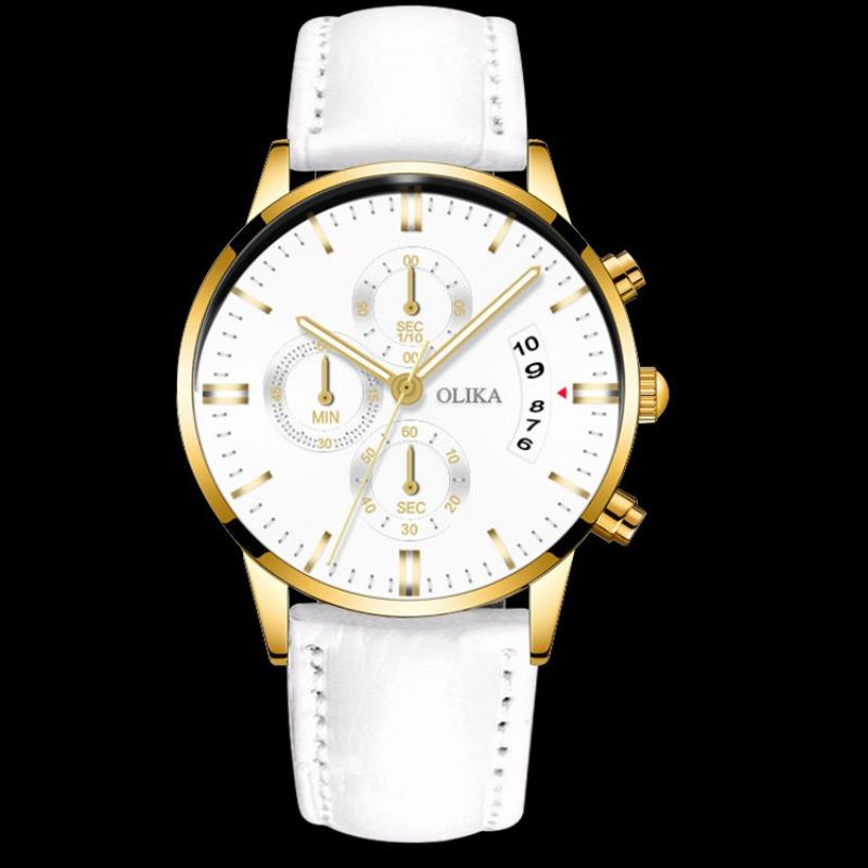 Topmarke Neue Uhr Wasserdicht Leuchtende Quarzuhr Echte Drei-Augen Sechs-Zeiger Kalender Herren Armbanduhr