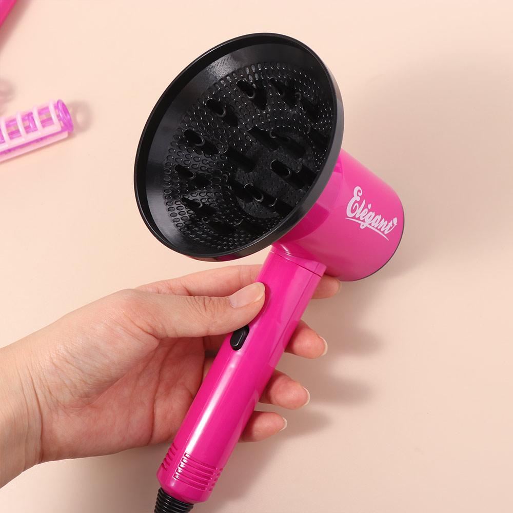9/13/17Pcs Princess Dress Up Hair Dryer And Haircut Toy Kit Straight Hair Stick Blow Dryer Hair Salon Toy Kit Curler