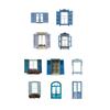 10Pcs Window Frame Stickers Hollow Out Multifunction Decorative Window Frame Collage Card Stickers F