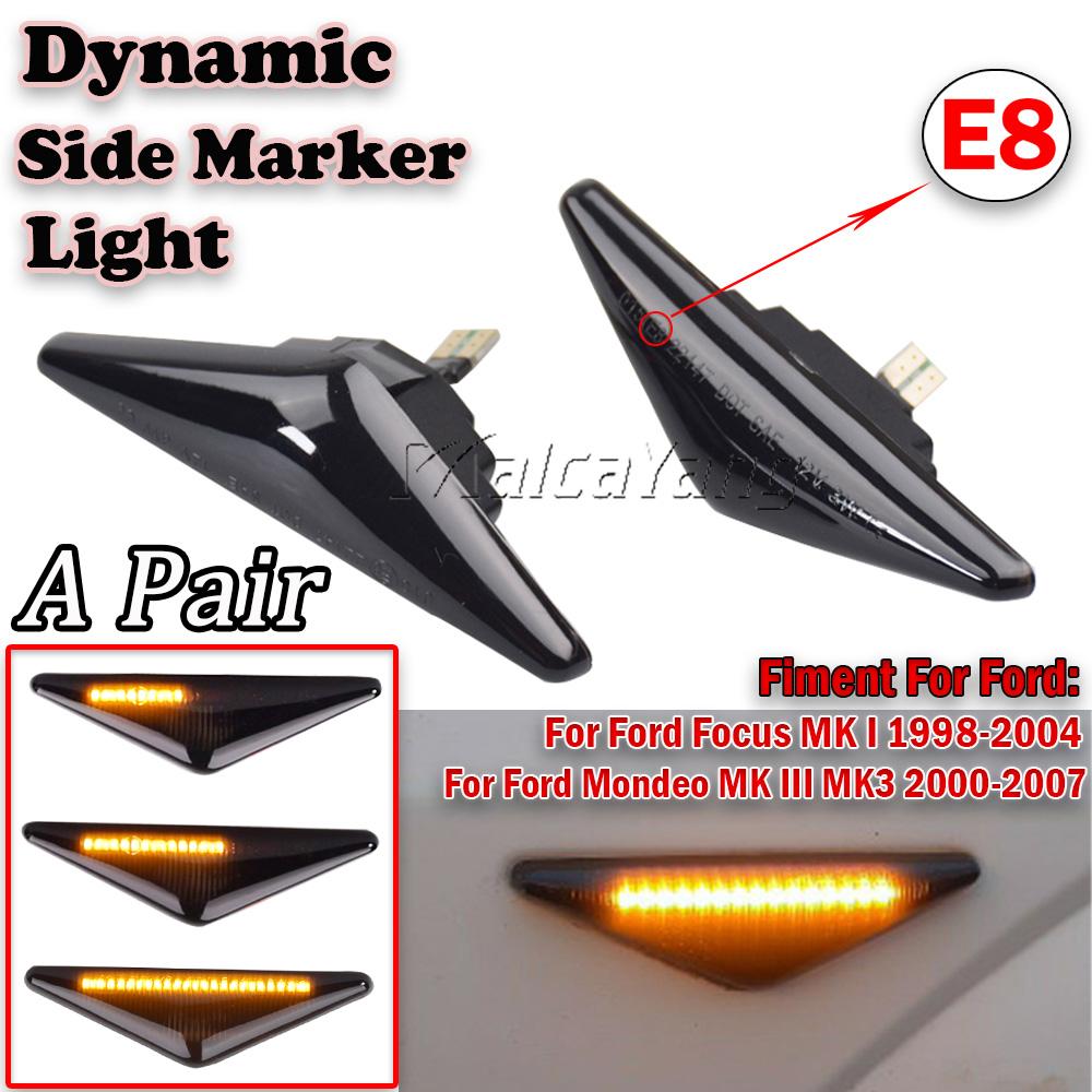 For Ford Focus MK1 LED Accessories Mondeo 2000-2006 LED Light Car Side Marker Turn Signal Lamp Auto Blinker 2PCS