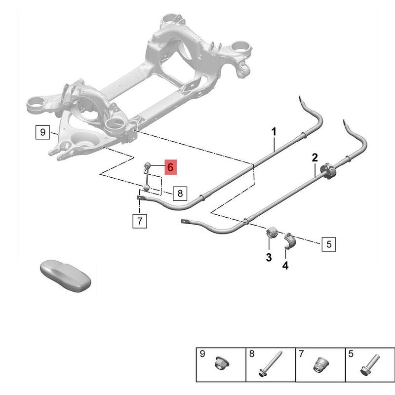 971511467D 971511467B 971511467F Rear Stabilizer Bar Ball Joint for Porsche Panamera 971 2018