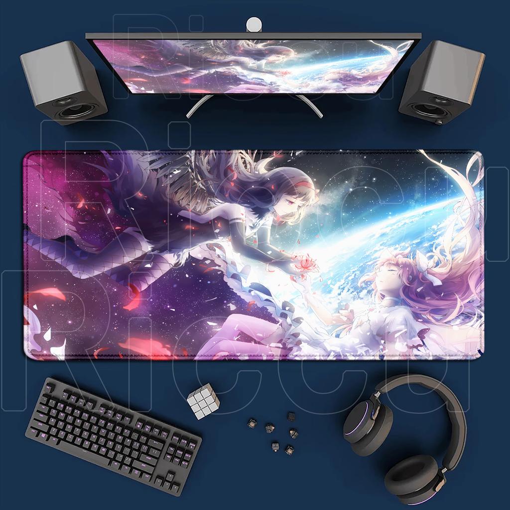 Mouse Pad Popular Puella Magi Madoka Magica Rubber Gaming Accessories Large XXL Laptop Keyboard Mat xMM Nonslip Antifray