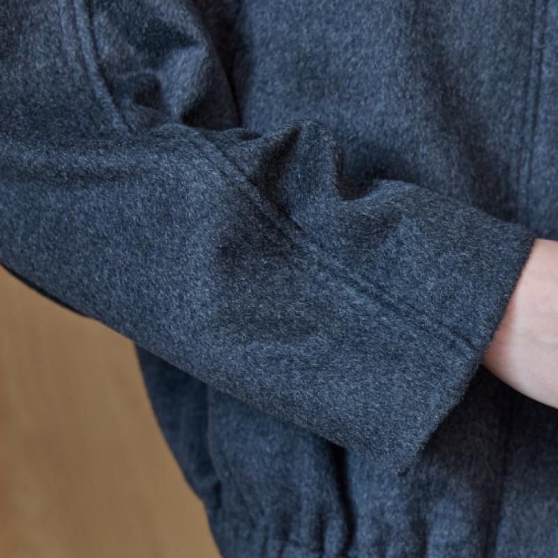 MAXZA High Neck Handmade Blouson Zip Up Jacket Ze12hj001nh