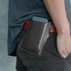 Men Leather Vintage Pack Waist Bag Belt Clip Phone Holster Travel Hiking Cell Mobile Phone Case Cover Belt Pouch Purse