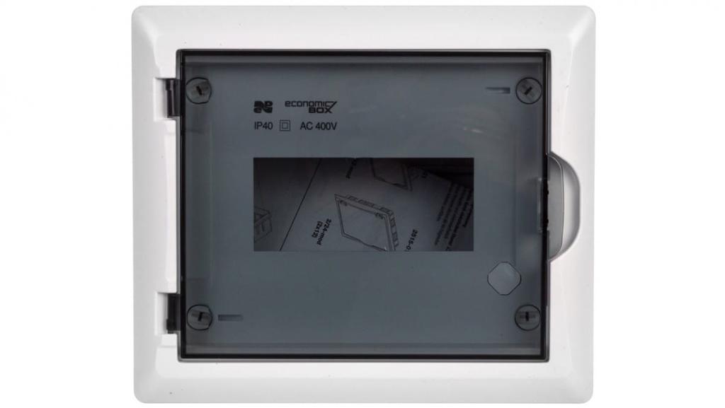 Rozdzielnica Modułowa 1X8 N/T Economic Box Rn 1/8 Drzwi Transparentne (N+Pe) Ip40 2502-01