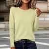 Women's Basic Round Neck Slim Fit Long Sleeve T-Shirt
