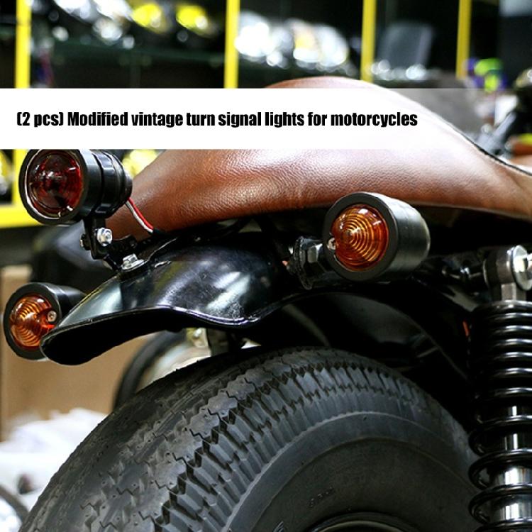1 Pair Replacement Indicator Lamp Motorcycle Retro LED Turn Signals Blinker Motorbike Accessories Turning Indicators