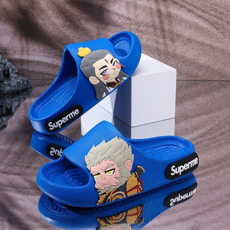 Boys Cartoon Versatile Slippers With Breathable Eva Material Ideal For Indoor And Wear Outdoor