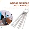 Classy-Guitar Nut Slotting Bridge Pin Hole Slot File Kit Saw Rods Filing Set Luthier
