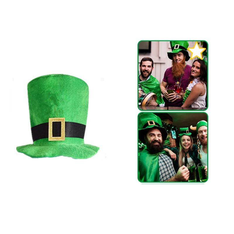 A20F-St. Patrick's Day Costume Accessories Set For Shamrock Socks Gloves Glasses Stickers Cosplay For Party Decoration