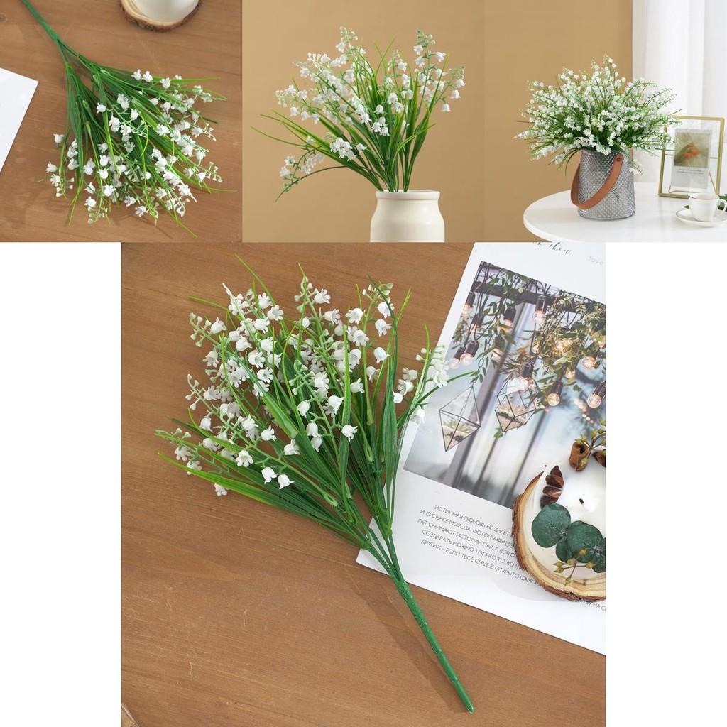 Convallaria Majalis Of The Valley Artificial Flowers Bouquet For Home Office Greenery