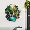 Wall-cutting Jungle Waterfall Wall Stickers for Living Room and Bedroom Decoration - Natural Landscape Stickers