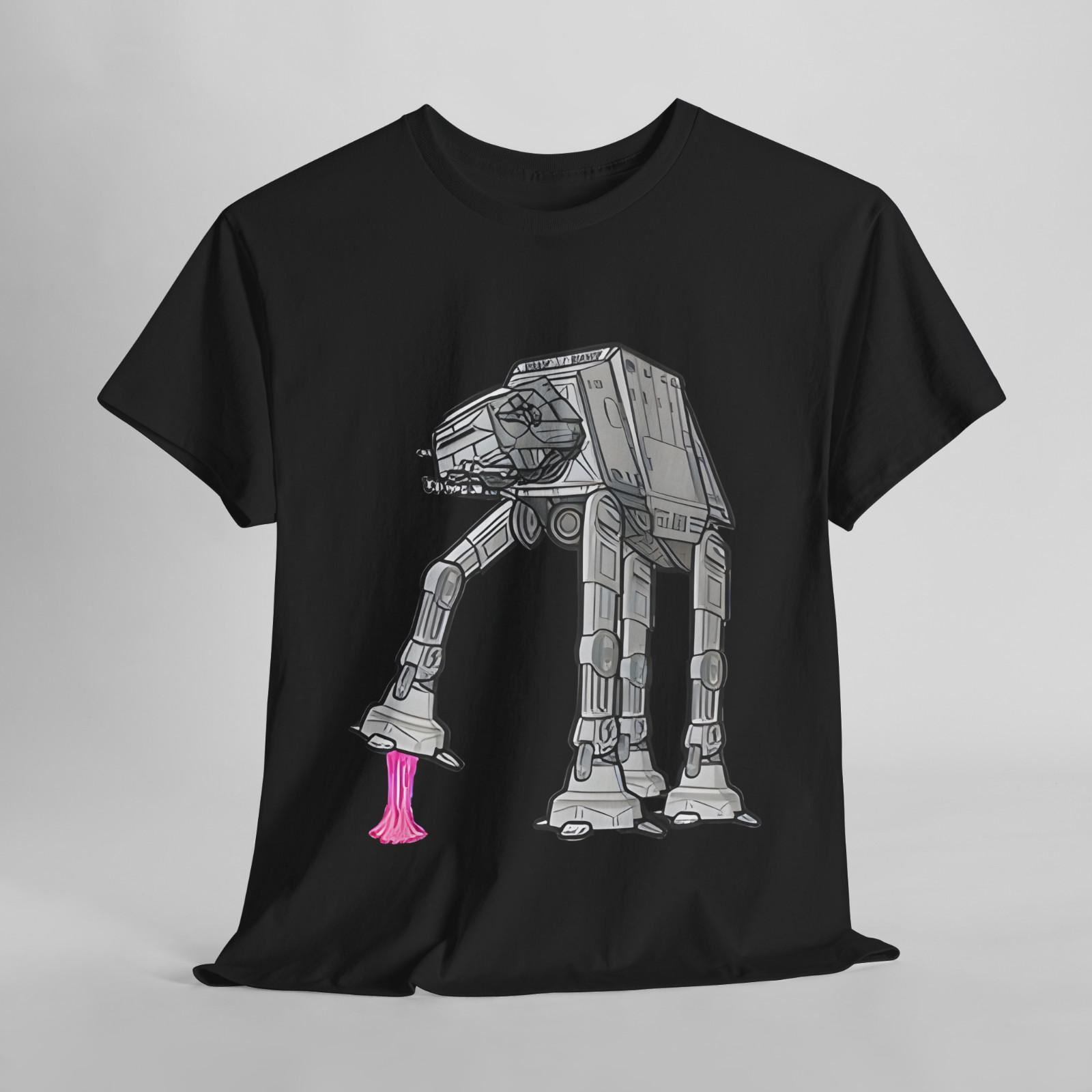 Rebel Gum Star Wars Graphic Men s Unisex Funny T-Shirt Star Wars AT AT Size XL XXL