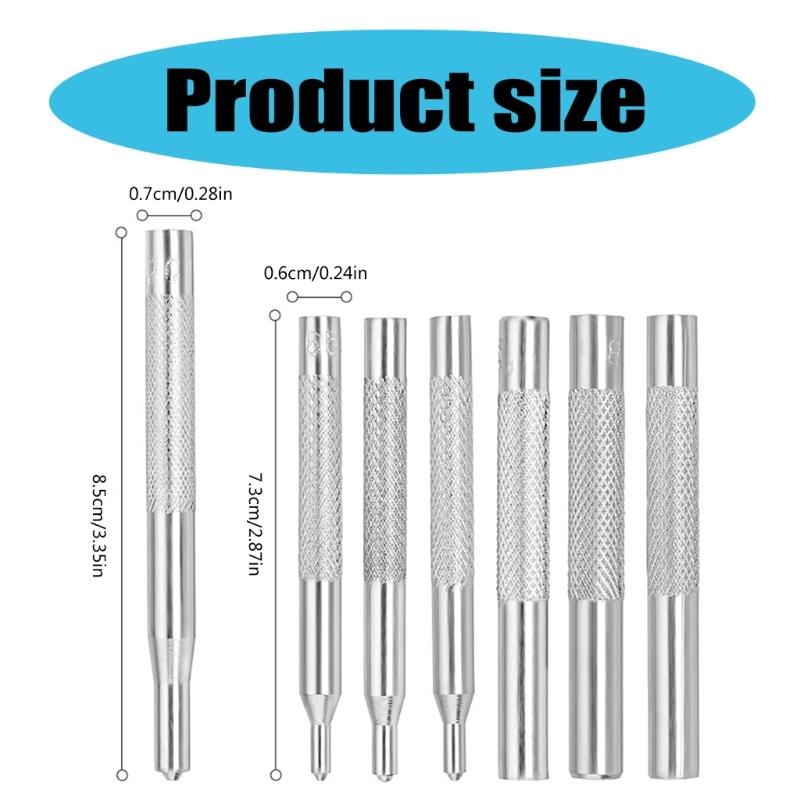 9Pcs Snap Fastener Fixing Tool with Hollow Hole Punching Tool, Installing Tool and Base for Leather Belt, Jackets, Tent