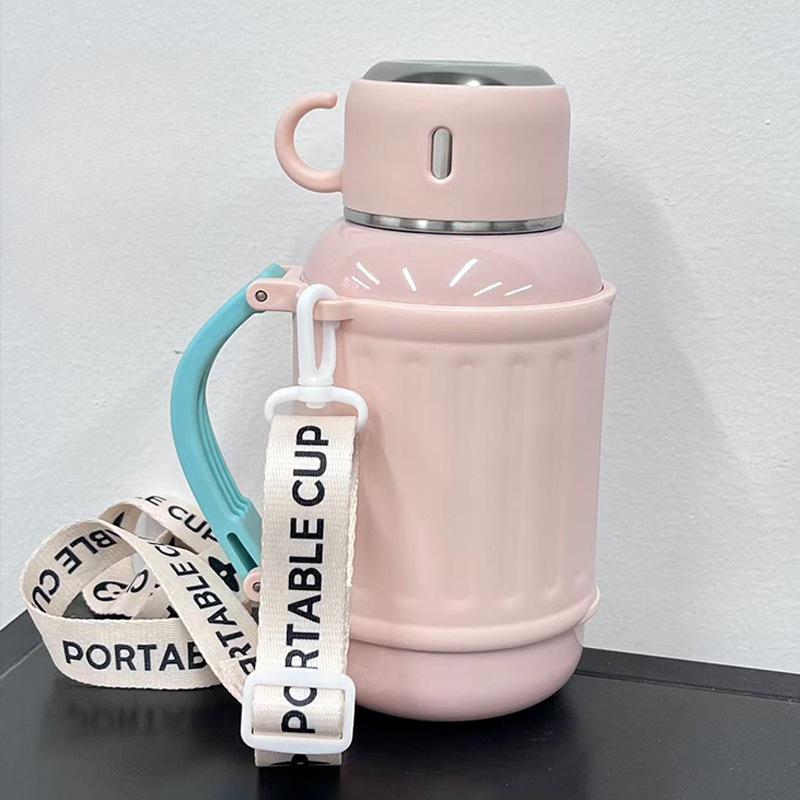 

Новая уличная ручка термос из нержавеющей стали с термоизоляцией портативная большой емкости чашка-термос офисная простая чашка чашка для воды 800ml