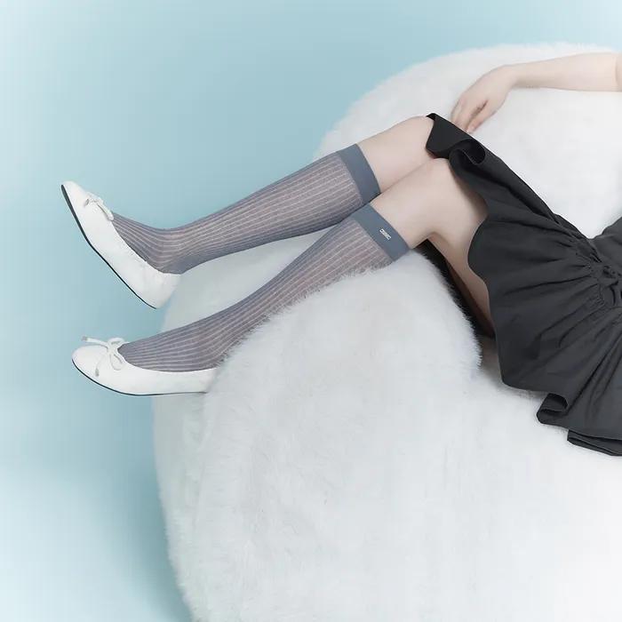 SEE-THROUGH KNEE SOCKS_TT3S706GY