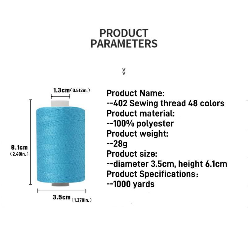 Colorful Home Sewing Thread 1pc High Speed Polyester Thread 402 Sewing Thread 1000 Yards