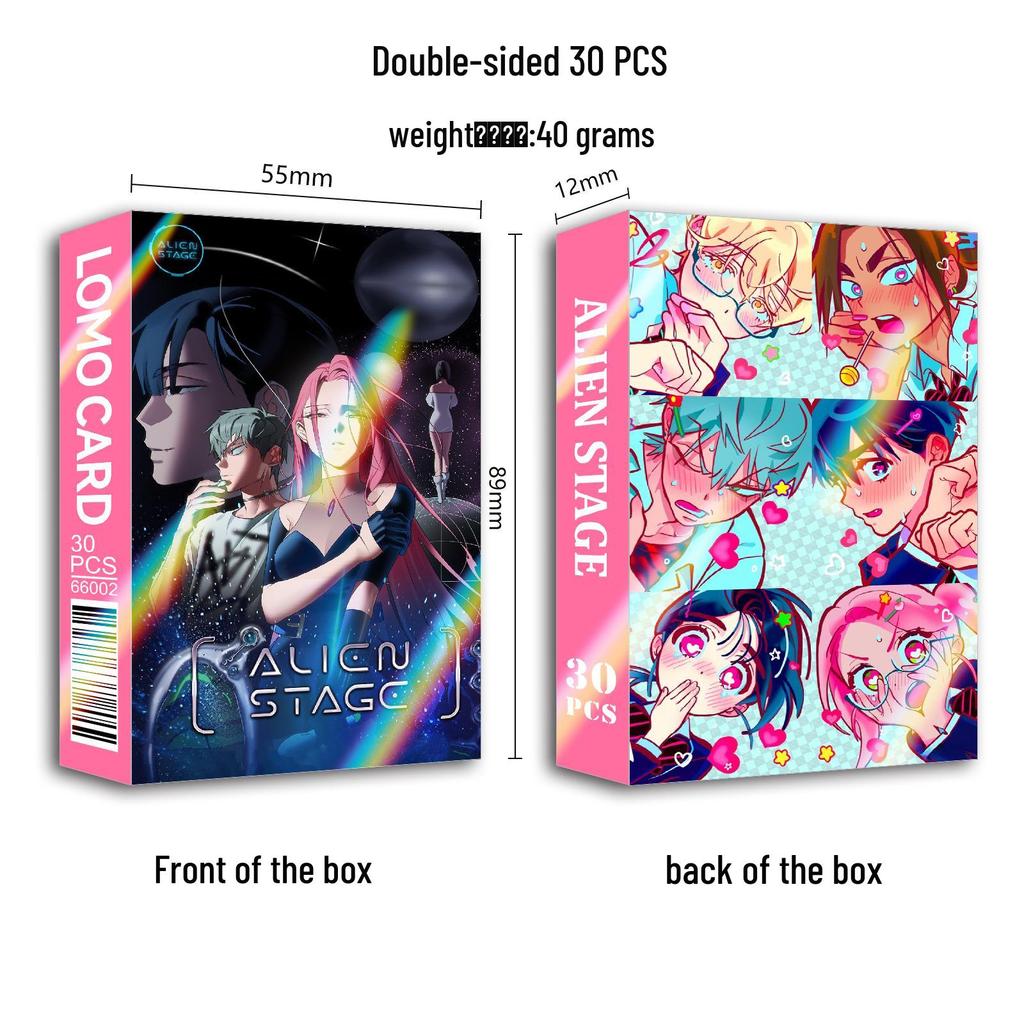Anime Double-Sided LOMO Card Box Set - 30 HD Small Cards/Bookmarks