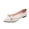 Pointed single shoes women's soft-soled summer women's shoes 2025 new bow, shallow mouth, ladyshoes, flat-soled four-season temperament women's shoes