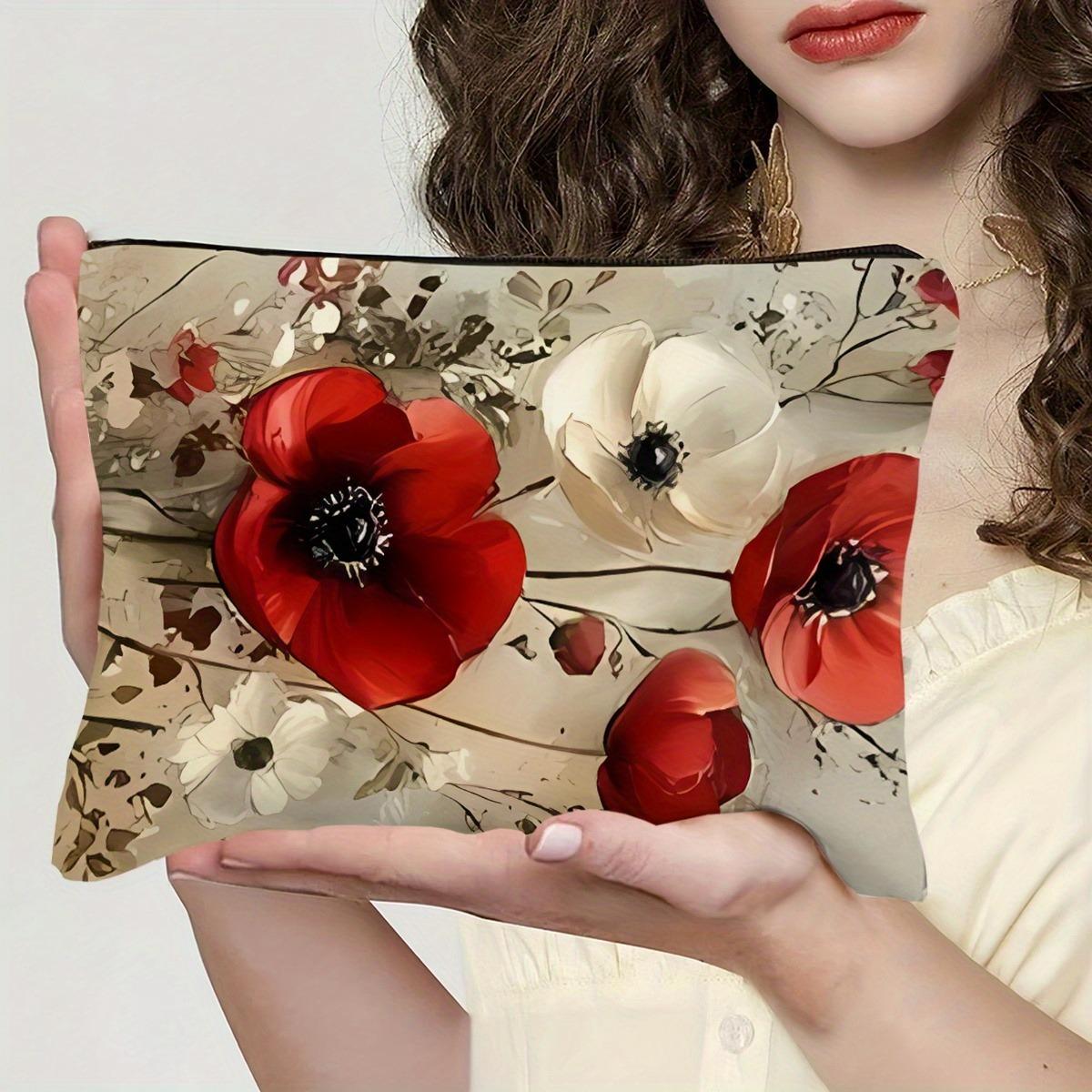 Kleurrijke Iris Bloemen Make-uptas Lichtgewicht Polyester Cosmetische Pouch Levendig Paars Reizen Toilettasjes voor Vrouwen Cosmetische Tas 18x25cm