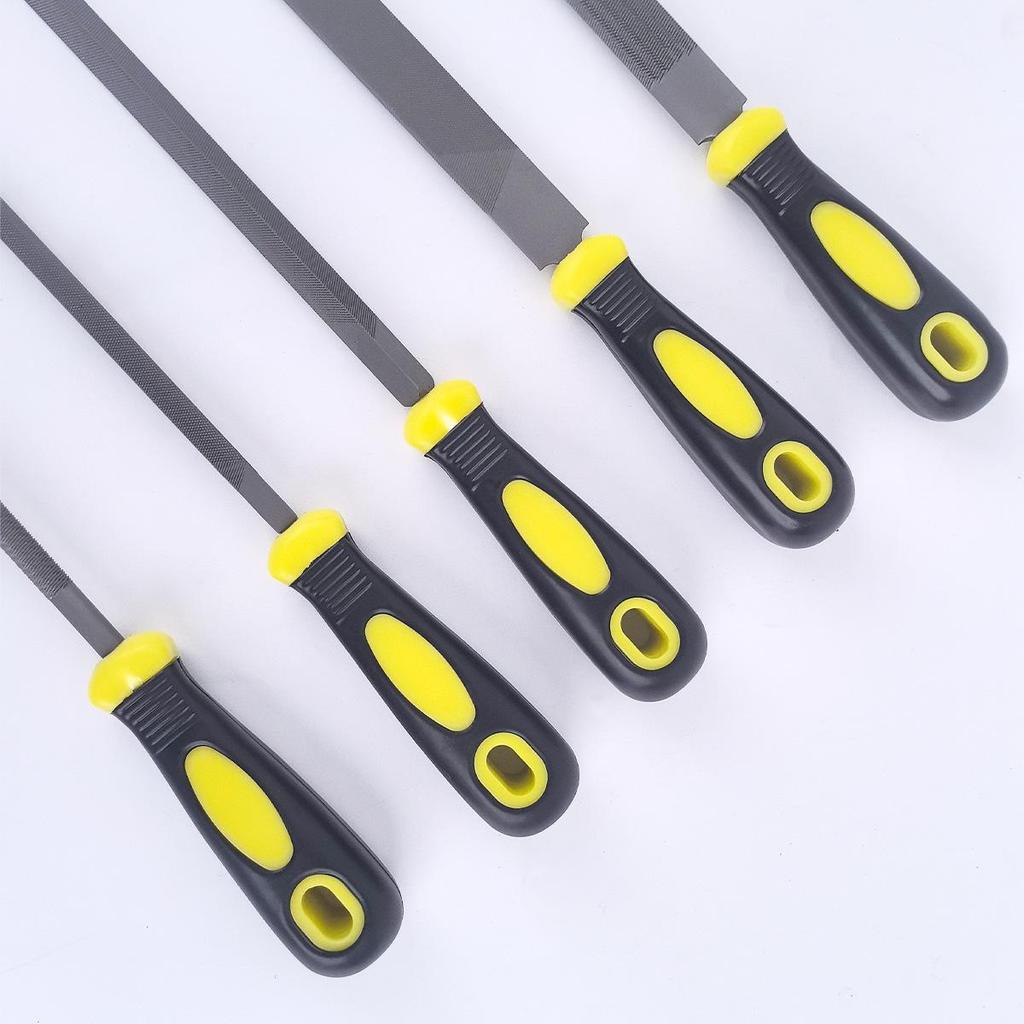 Half-Round Triangle Flat Steel File Set for Woodworking & Metal Grinding, Coarse/Medium/Fine Teeth