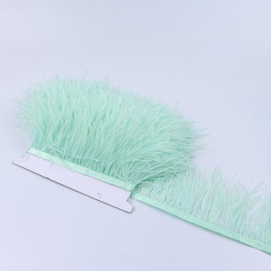 Feather1M 5M 10M 8-10cm Black White Ostrich Feather Trims Ribbon Multicolor Plume for Sewing Feathers Crafts  Dress Clothing Decoration