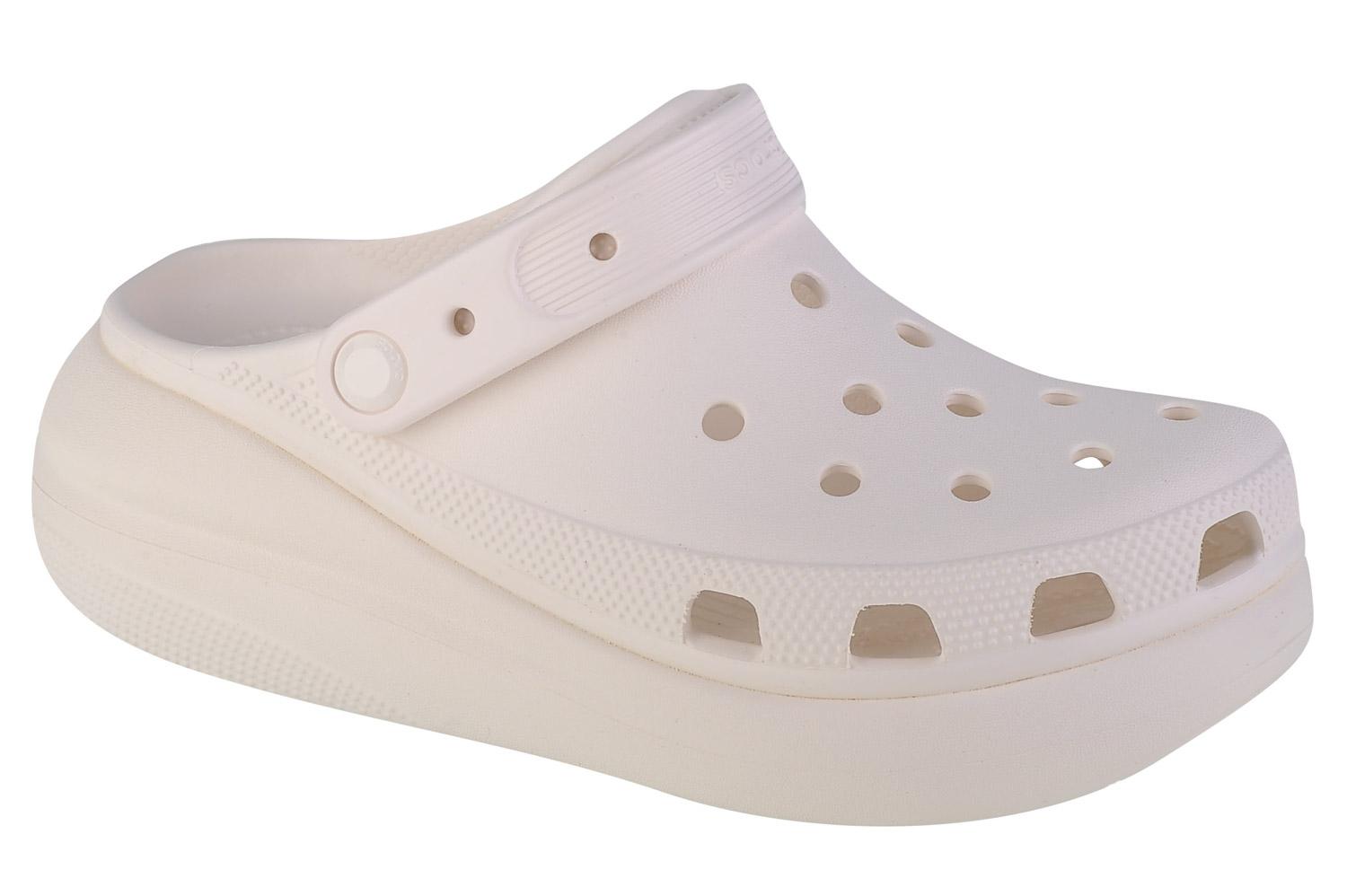 Crocs Classic Crush Clog 207521-100, Femme, Claquettes, blanc 36/37 blanc