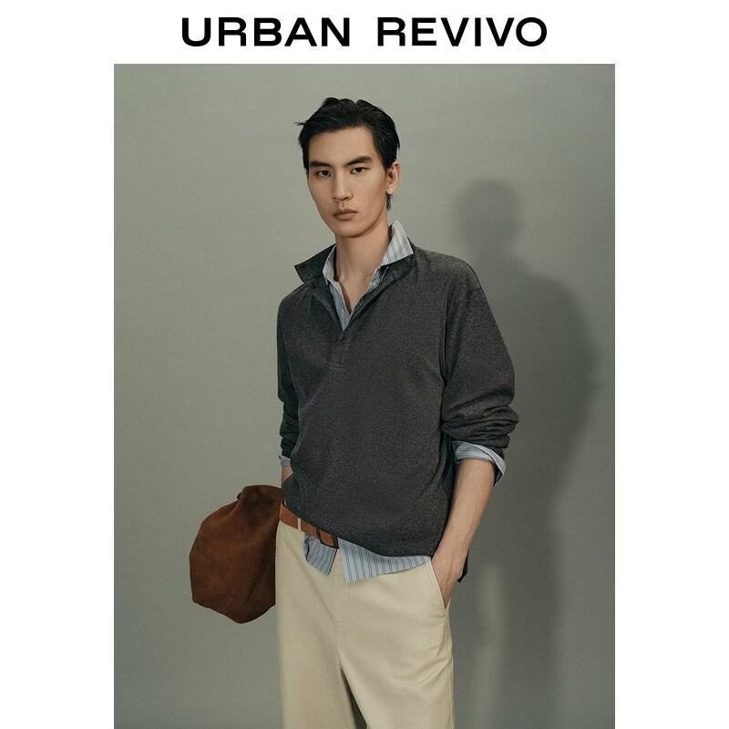 UR Men s Urban Series Stand Collar Half-Placket T-Shirt UMU460002 L