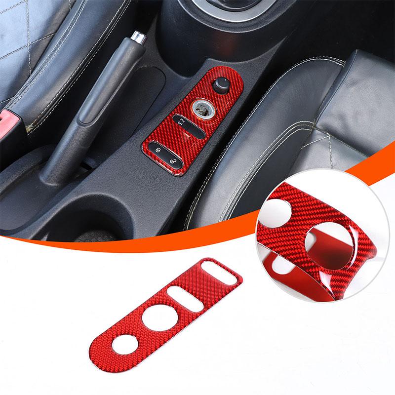 

Real Soft Carbon Fiber Car Gear Shift Panel Door Lock Button Switch Frame Trim Sticker For SEAT Leon MK2 Altea 2005-2012