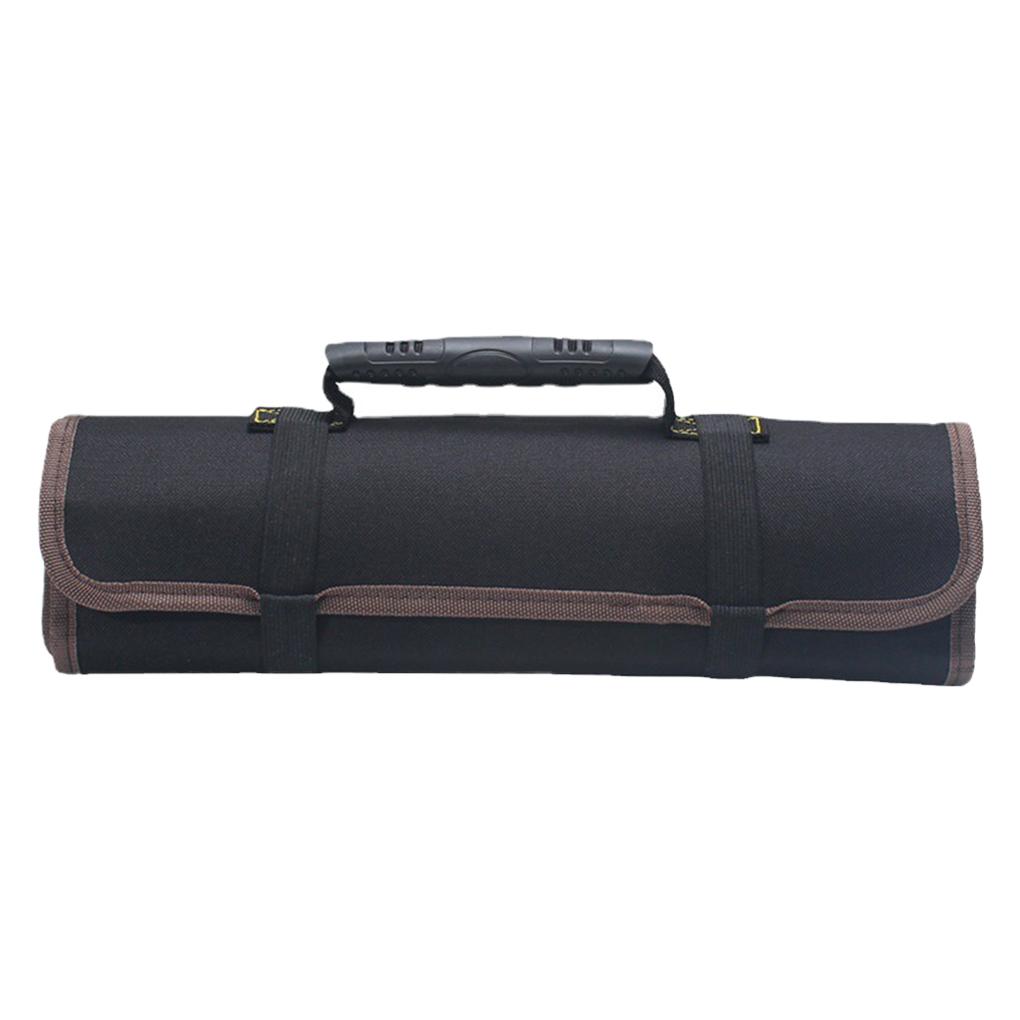 

Многофункциональная сворачивающаяся сумка для инструментов, рулон гаечных ключей, ведро-органайзер для инструментов из оксфордского холста 1680D, упаковка для автомобильной аптечки чёрный