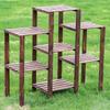 Hualongdun Carbonized Wood Tiered Plant Stand
