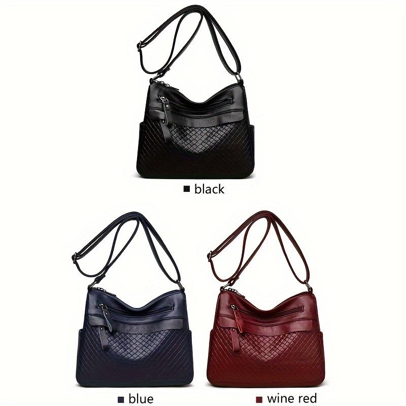 Casual Women's Crossbody Bag with Stripes, PU Leather, Tassel Detail, Lightweight, Removable Strap