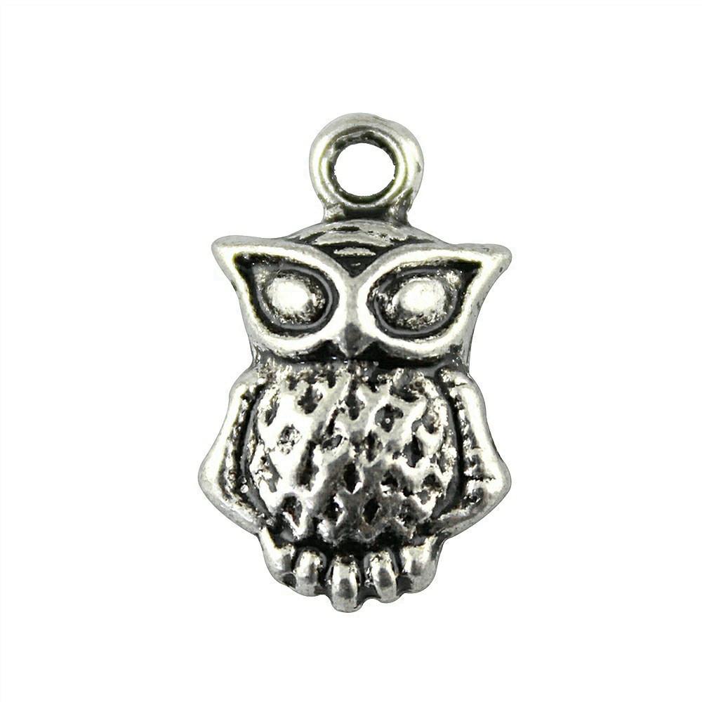 Owl Charms Mini Antique Alloy Pendants For Animal Themed Jewelry Making