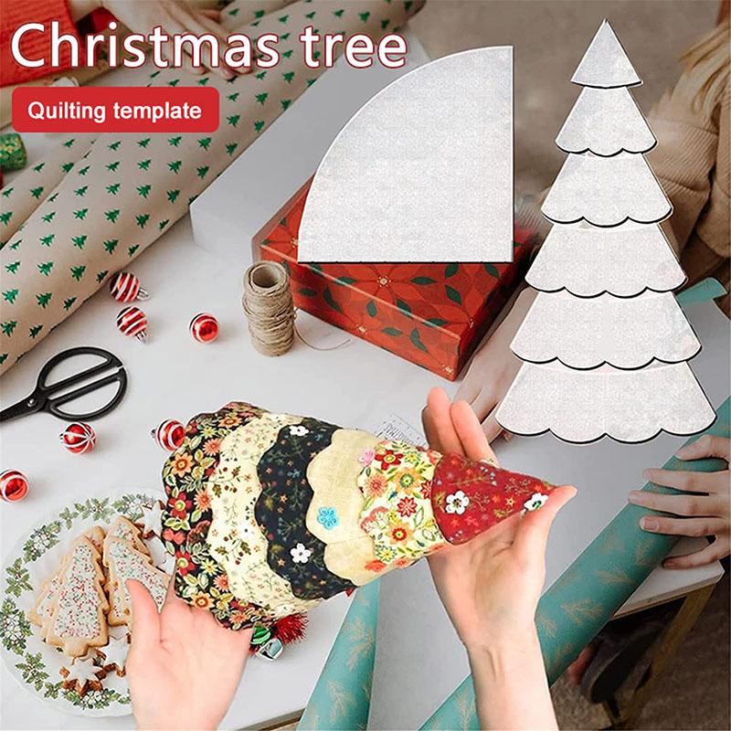 Handmade Christmas Tree Quilting Template Set Multifunctional Acrylic DIY Sewing Ruler Practical Sewing Pattern Tools Quilting