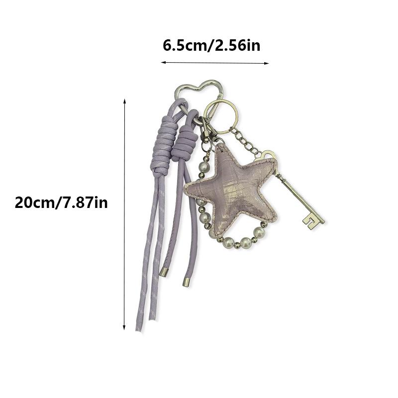 Yogodlns Handgefertigter Anhänger für gewebte Nylonseiltasche, niedliche Bonbonfarbe, modischer Rucksack, Handtasche, hängende Taschen, Accessoires