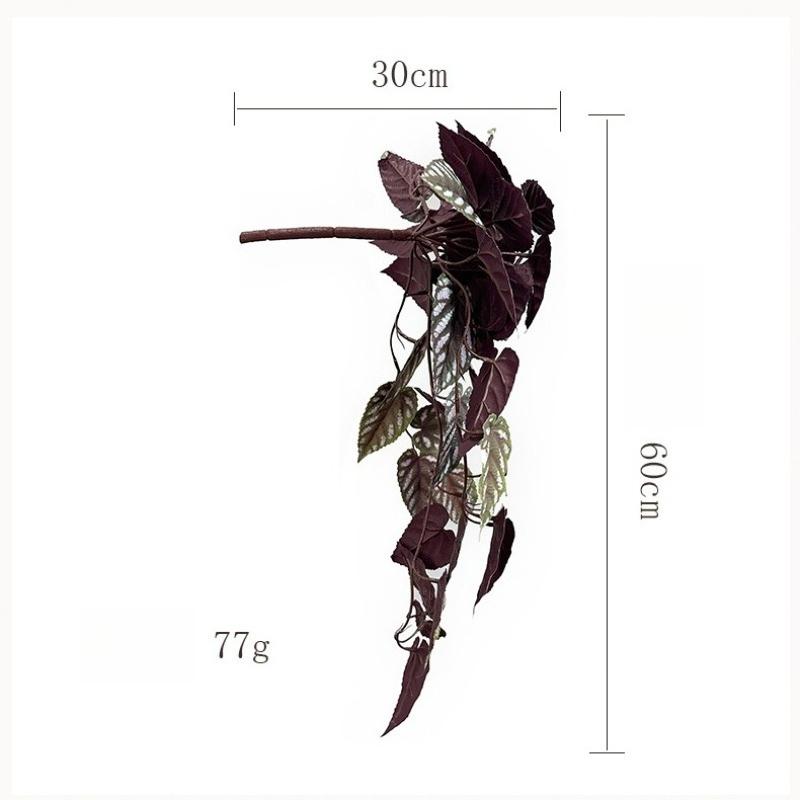 3pcs Cafe Decor Silk 38 Leaves Camellia Wall Hanging Artificial Plants Garden Decoration Simulation Perilla Leaf Green Plant