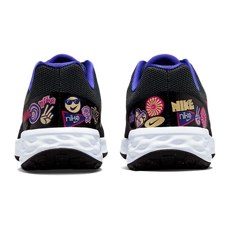 Nike Revolution 6 SE GS Street Art Sneakers per Bambini Nero Lapis Very-Berry DD1104-013