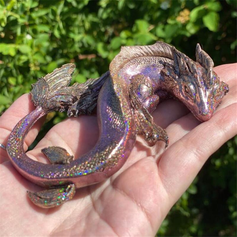 3 Styles Mirror Sleepy Dragon Dinosaur Sea Dragon Egg Silicone Mold for Resin Crafts DIY Epoxy Resin Molds Silicone Decoration