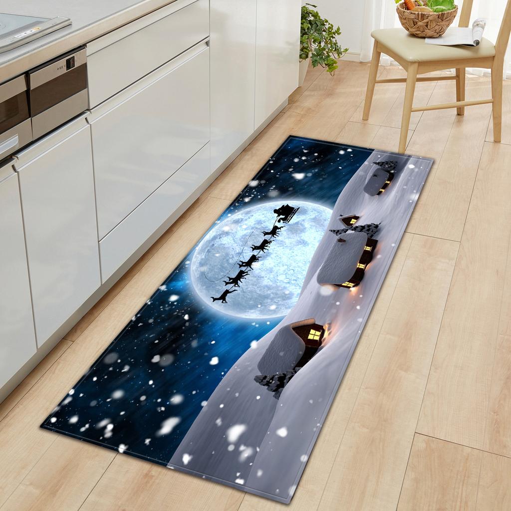 Christmas Kitchen Sand Carpet Doormat Long Floor Mat