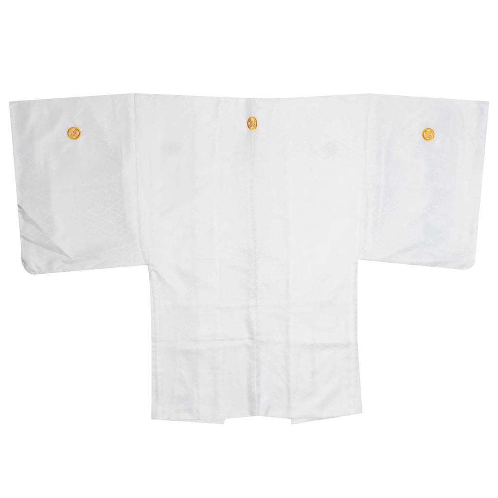 Kimono 2dílná pratelná sada Zlatě vyšívaná rodinná sada [KYOETSU], Kimono, (Kimono, haori), Crest, Pánské (LL, Bílá)
