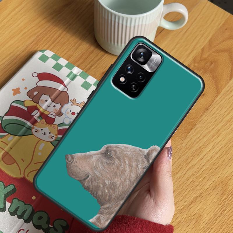 Cartoon Grizzly Bear Case For Xiaomi Redmi Note 13 Pro 14 12 11 10 15 Pro Plus Redmi 15 C 13 10C 12C 13C 14C Cover