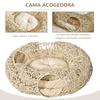 Rattan Cat Bed 78x69x22 Cm Plump Cat Basket with Soft Cushion 3 Access Holes Cat Tunnel Natural Wood